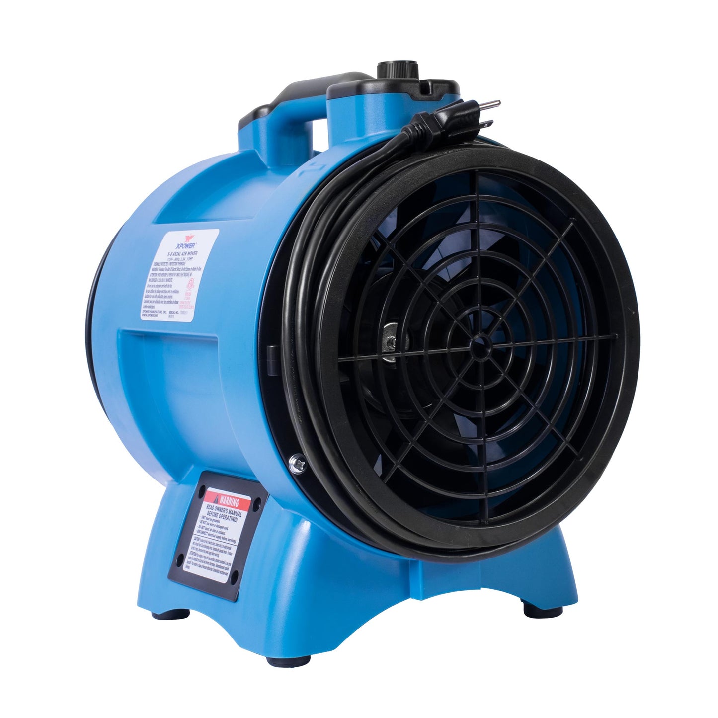 XPOWER X-8 Industrial Confined Space Fan (1/3 HP) - 1200 CFM