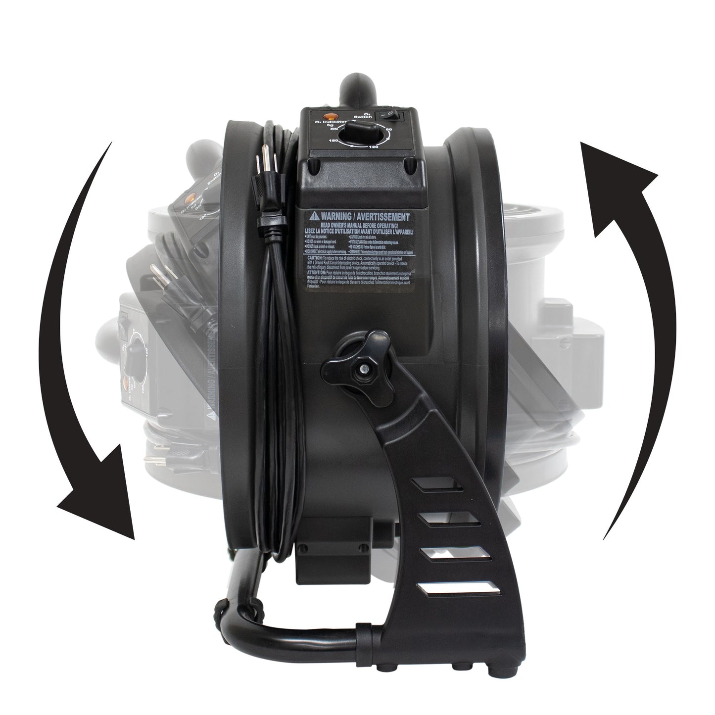XPOWER M-27 Axial Air Mover with 10,000 mg/hour Ozone Generator