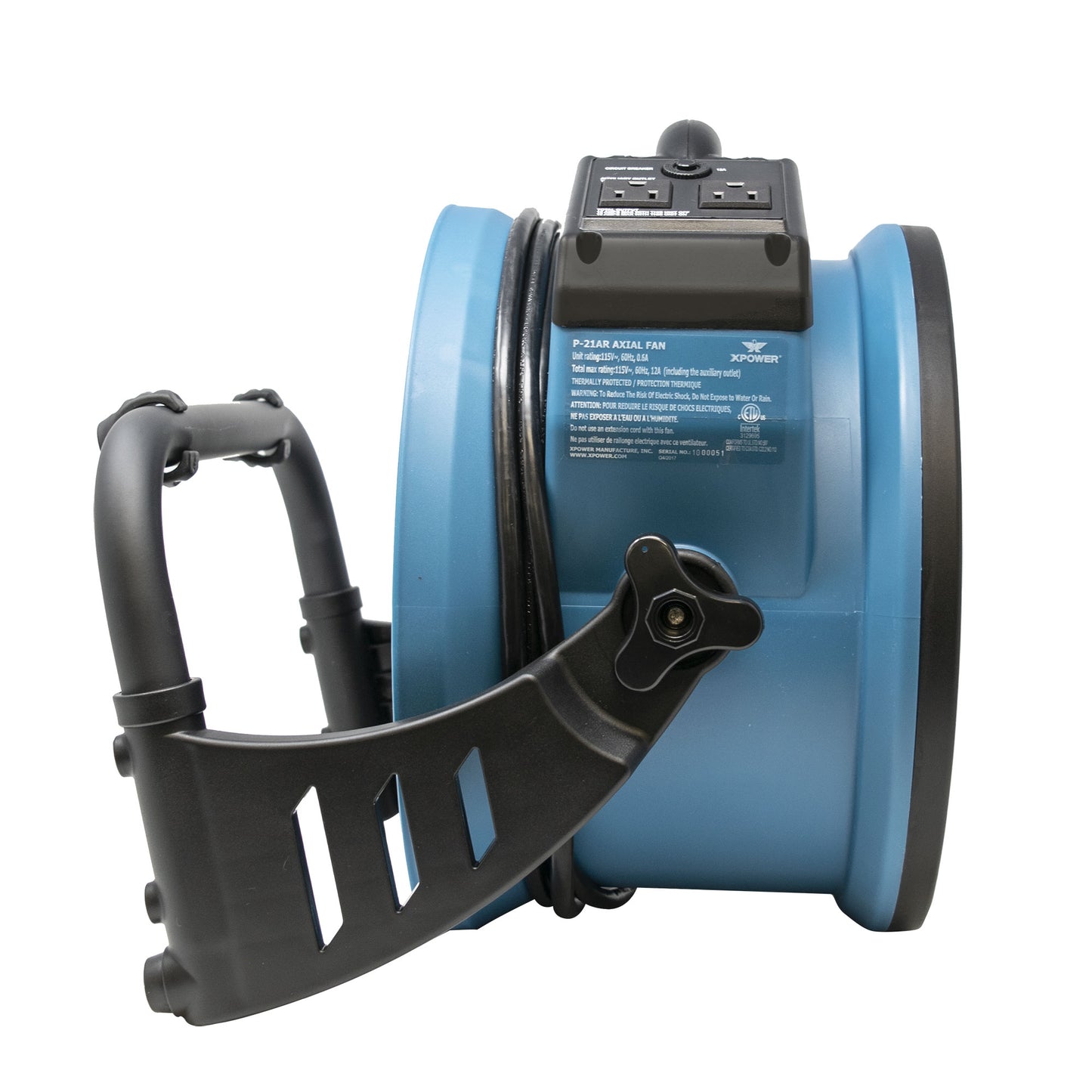 XPOWER P-21AR Mini Axial Fan Air Mover - 1100 CFM