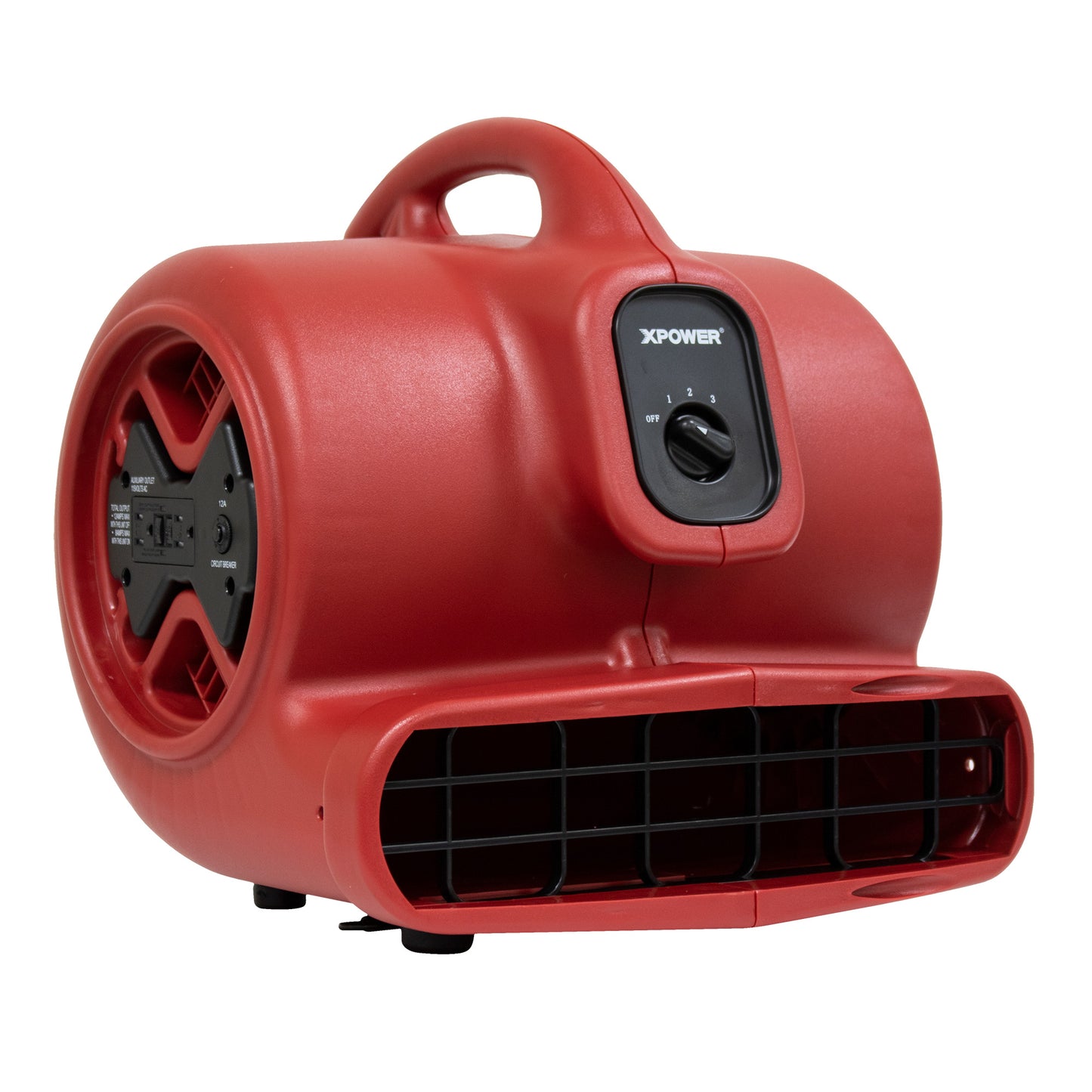 XPOWER X-600A Air Mover with GFCI Daisy Chain (1/3 HP) - 2400 CFM ABS Plastic