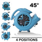 XPOWER P-600A Air Mover with GFCI Daisy Chain (1/3 HP) - 2600 CFM Polypropylene Plastic