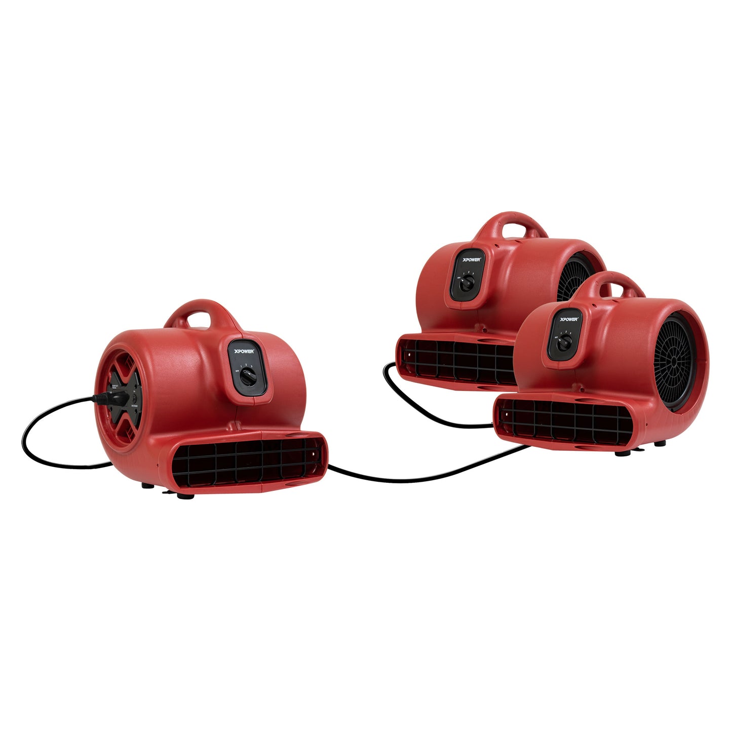 XPOWER X-600A Air Mover with GFCI Daisy Chain (1/3 HP) - 2400 CFM ABS Plastic