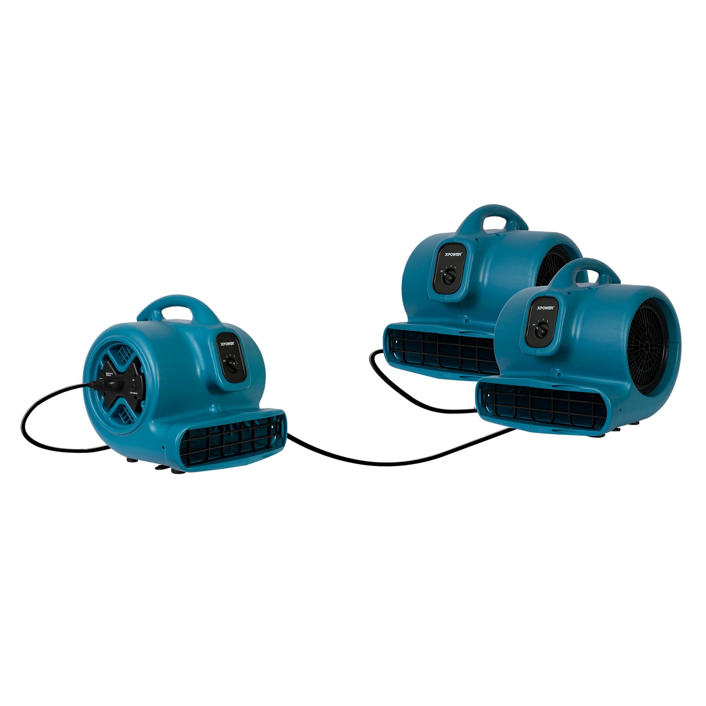 XPOWER X-600A Air Mover with GFCI Daisy Chain (1/3 HP) - 2400 CFM ABS Plastic